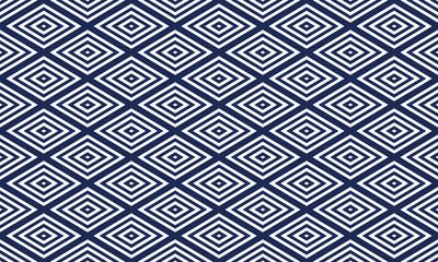 和柄素材　入子菱　シームレスパターン　背景素材　紺色