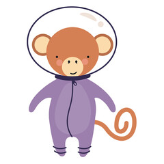 cute monkey astronaut