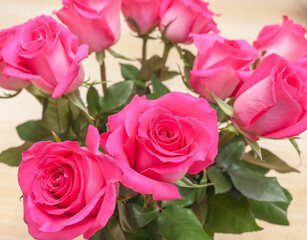 Flowers roses in a bouquet