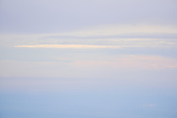 seascape - the sea merges with the sky in the morning fog