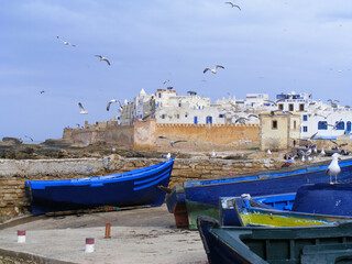 Fototapeta na wymiar La ville portuaire et balnéaire d'Essaouira au Maroc