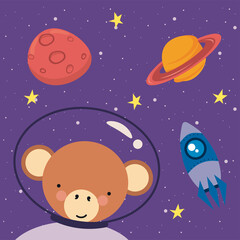 funny monkey astronaut
