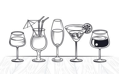 drinks cocktails cups