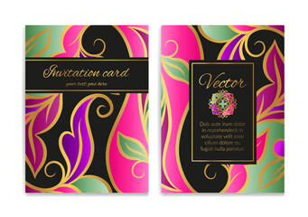 Abstract colorful greeting card design. Luxury vector ornament template. Great for invitation, flyer, menu, brochure, wallpaper, decoration, packaging or any desired idea.
