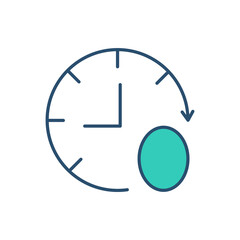 Zero-hour contract RGB color icon. At-will employment. Flexibility. Agreement between employer and worker. Job from 0 hours to full time. Minimum working hours absence. Isolated vector illustration