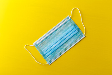 Prevent coronavirus.  Medical protective mask . Disposable surgical face mask cover mouth and nose. Healthcare medical Coronavirus quarantine, hygiene concept