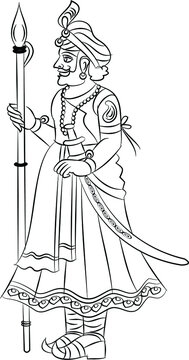 Dwarpal meaning doorkeeper&nbsp;in English. decoration adorning a gateway of the house. Traditional Rajasthani wall painting. For the marriage&nbsp;ceremony. India.