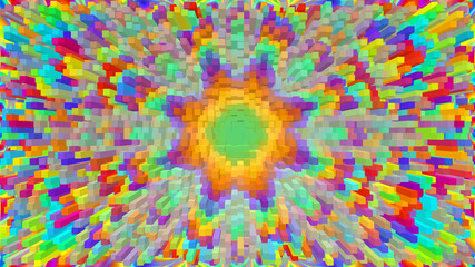 Abstract multi-color texture background made of blocks.