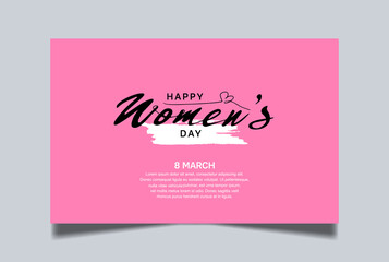 women day vector simple design with pink background