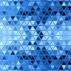 intricate patterns and unique triangular mosaic designs from dark blue paint drips on a light blue textured wall