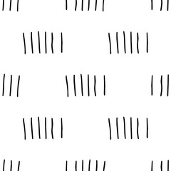 Abstract polka dot tribal geometrical seamless pattern. Thin line striped background.