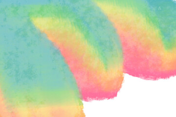 Gemalte Süßigkeitenform in Regenbogenfarben, Anschnitt