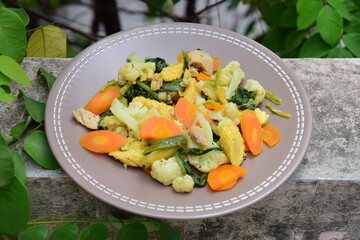 Homemade Cap cay. Popular Chinese Indonesian 
