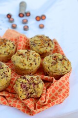Purple carrot muffins with flax seeds