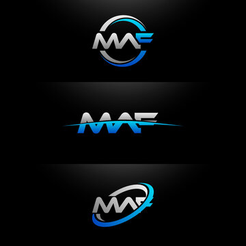 MAF Letter Initial Logo Design Template Vector Illustration