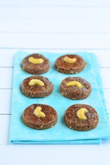 Homemade fresh bake cashew nuts chocolate cookies