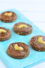 Homemade fresh bake cashew nuts chocolate cookies