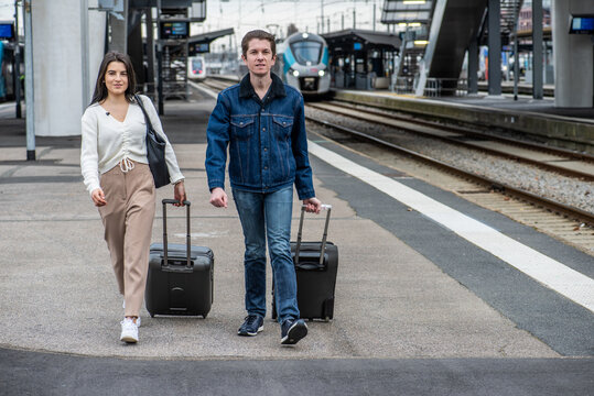 d&eacute;part en vacances par le train