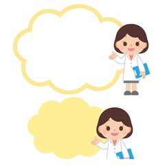 医師 女性 吹出し