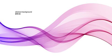 Abstract purple line wave background for brochure, flyer and multi commercial usage. Vector wave graphic element.