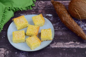 Gluten free sweet cassava coconut cake