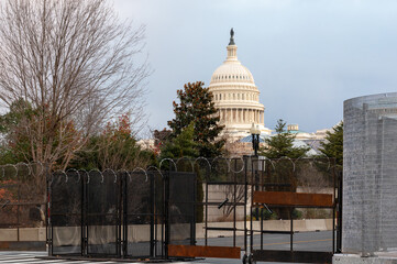 U.S. Capitol security fence installed after 6-January-2021
