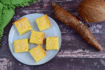 Gluten free sweet cassava coconut cake