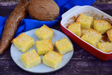 Gluten free sweet cassava coconut cake
