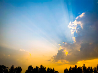 sunset in the mountains