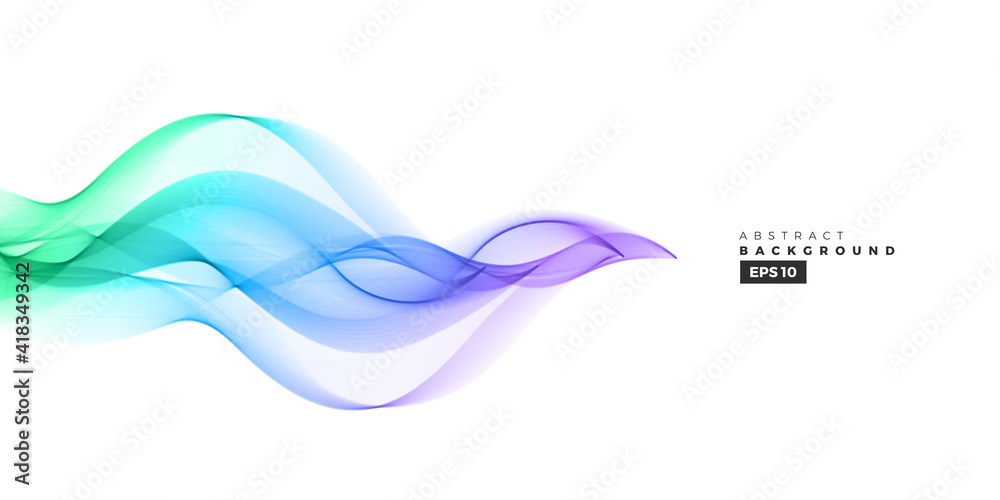Canvas Prints colorful gradient abstract line wave background for multipurpose usage like brochure, cover, flyer. 