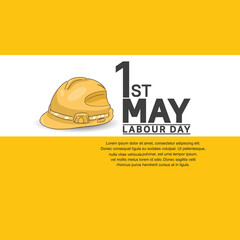 Labor Day design vector. 1st may celebration illustration with helmet illustration