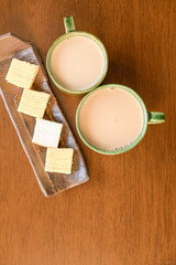 バウムクーヘンとカフェラテでひと息