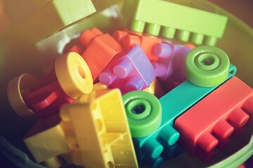 plastic toy blocks
