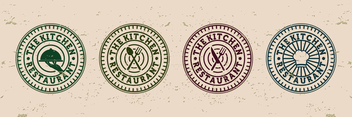 Premium Set of Restaurant or Cafe Logo Vector Illustration Design. Exclusive Collection of Restaurant or Cafe Logo Design. Modern Vintage Restaurant Logo Concept. Creative Food Logo Design Inspiration