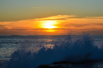 sunset over the sea
