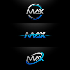MAX Letter Initial Logo Design Template Vector Illustration - obrazy, fototapety, plakaty