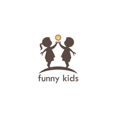 funny kids logo dream vector design illustration