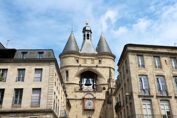 Fototapeta na wymiar Bordeaux (France) - Old Bell Tower - Grosse Cloche