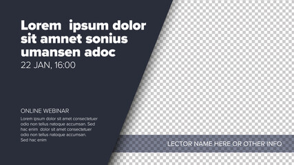 Social media event cover template for online webinar