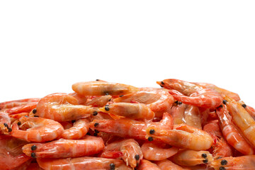 Shrimps isolated on a white background.