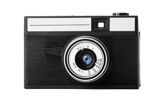 Old, retro, vintage  camera over white background