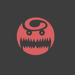 Ugly Monsters Logo Design Vector