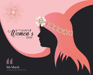 Happy women's day greetings card