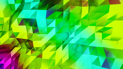 multicolored abstract low poly background. 3d render illustration