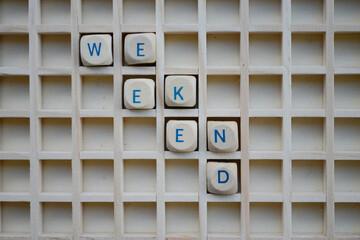 Letter cubes "Weekend"