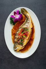 Chinese Cantonese Steamed Yellow Croaker