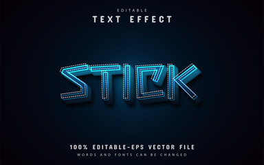 Stick blue gradient text effect