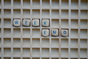 Letter cubes "Weekend"