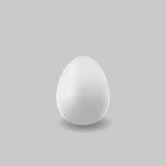 A chicken egg on a gray background. Illustration.