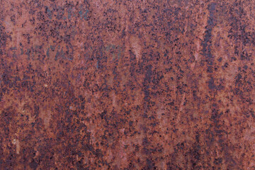Deep Red Rusty iron or steel texture and surface. rusty aged corroded metal background